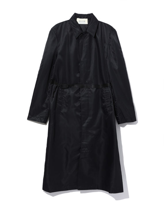 Ron Wan with 1017 ALYX 9SM black trench coat online only at I.T eSHOP.