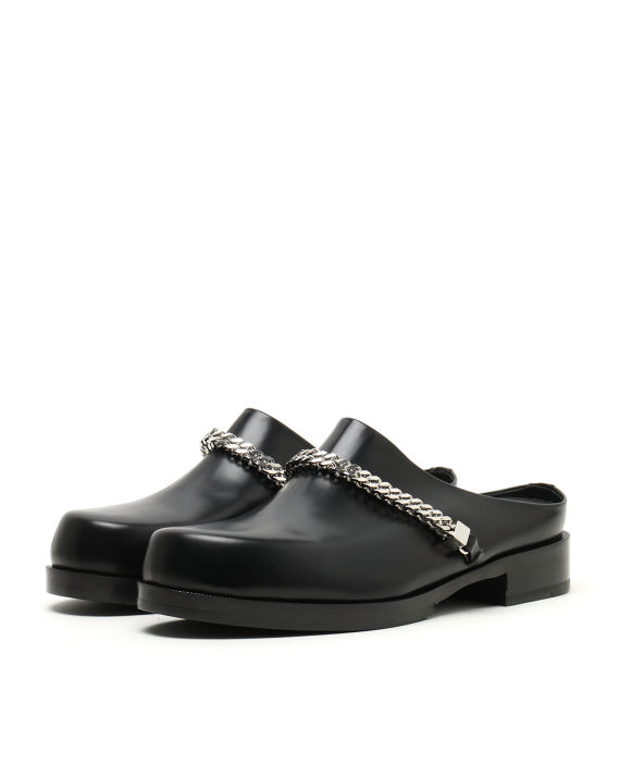 Ron Wan with 1017 ALYX 9SM black clog shoes online only at I.T eSHOP.