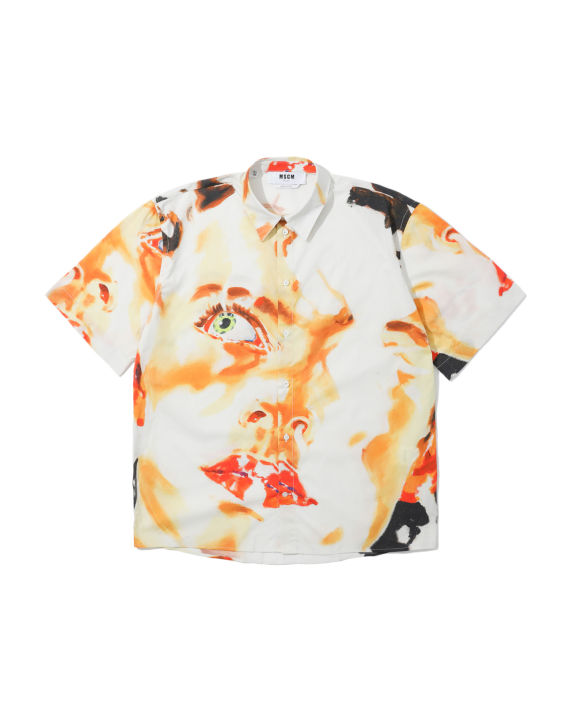 Ron Wan with MSGM face print shirt only at I.T eSHOP.