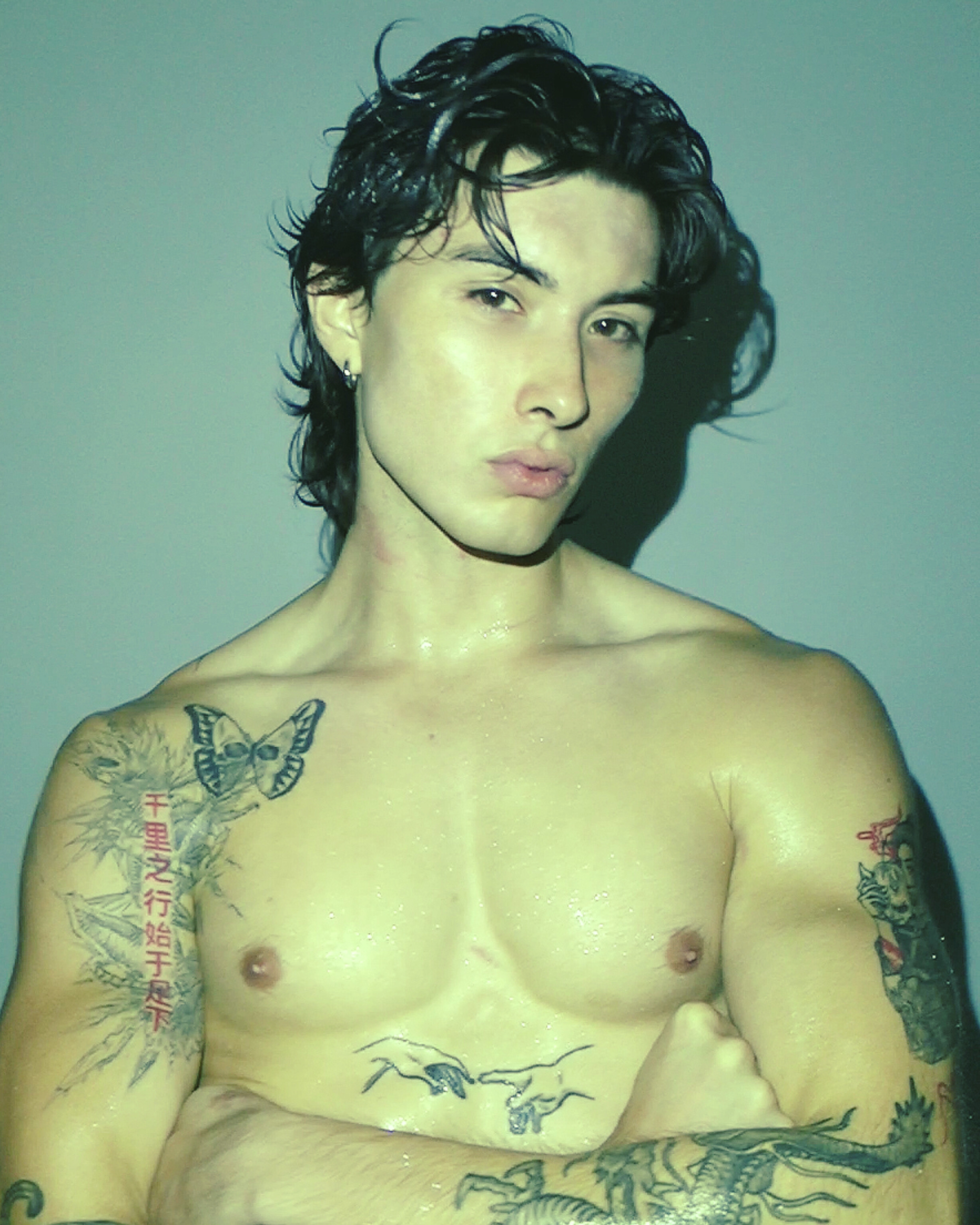 Ron Wan with Jai Madox with Quest Artist Models and Finesse Models Australia. Photographed in Hong Kong wearing Karmuel Young.