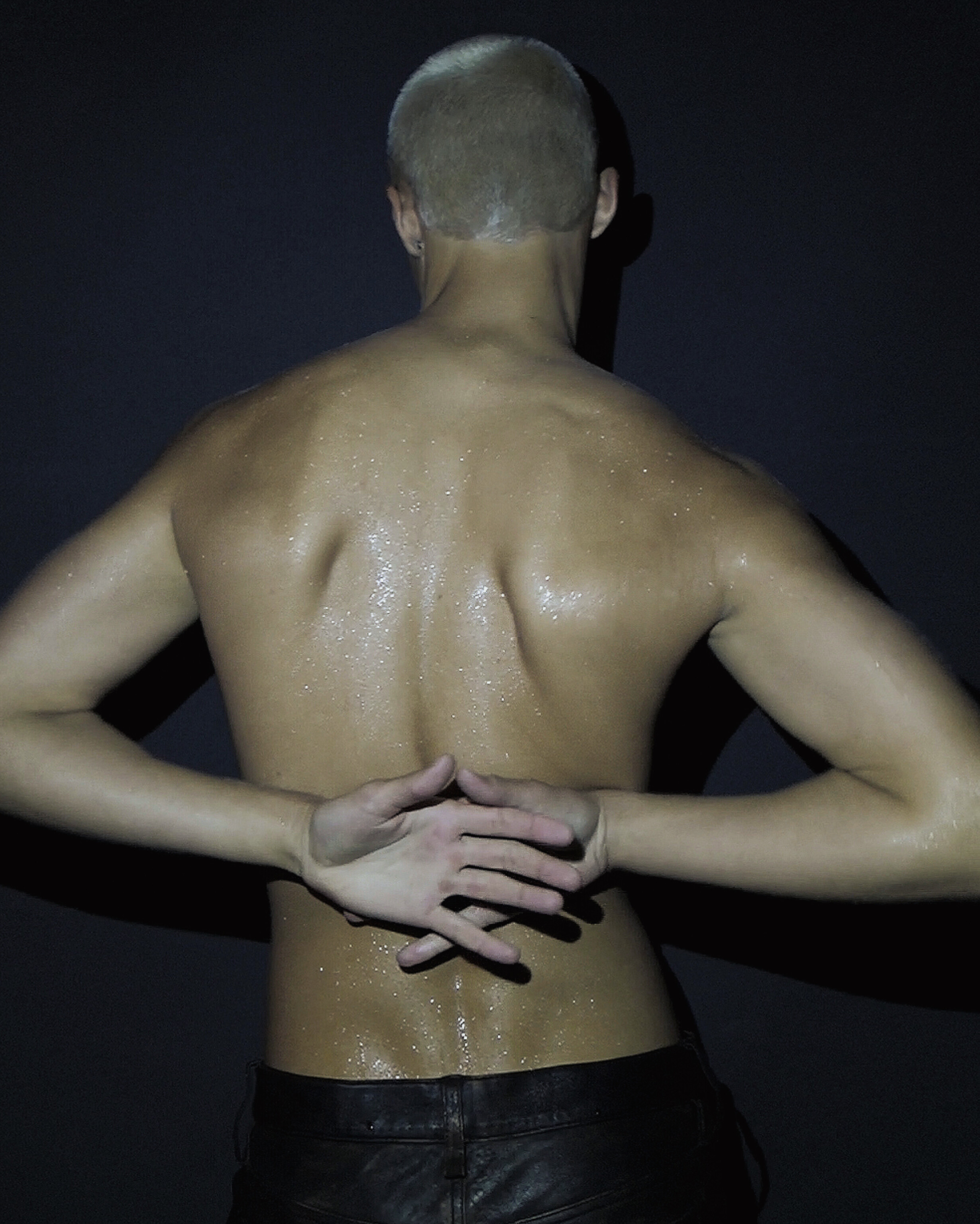Ron Wan with Roma Birsan with Hunters Agency, Modelwerk, and Tank. Photographed in Hong Kong.