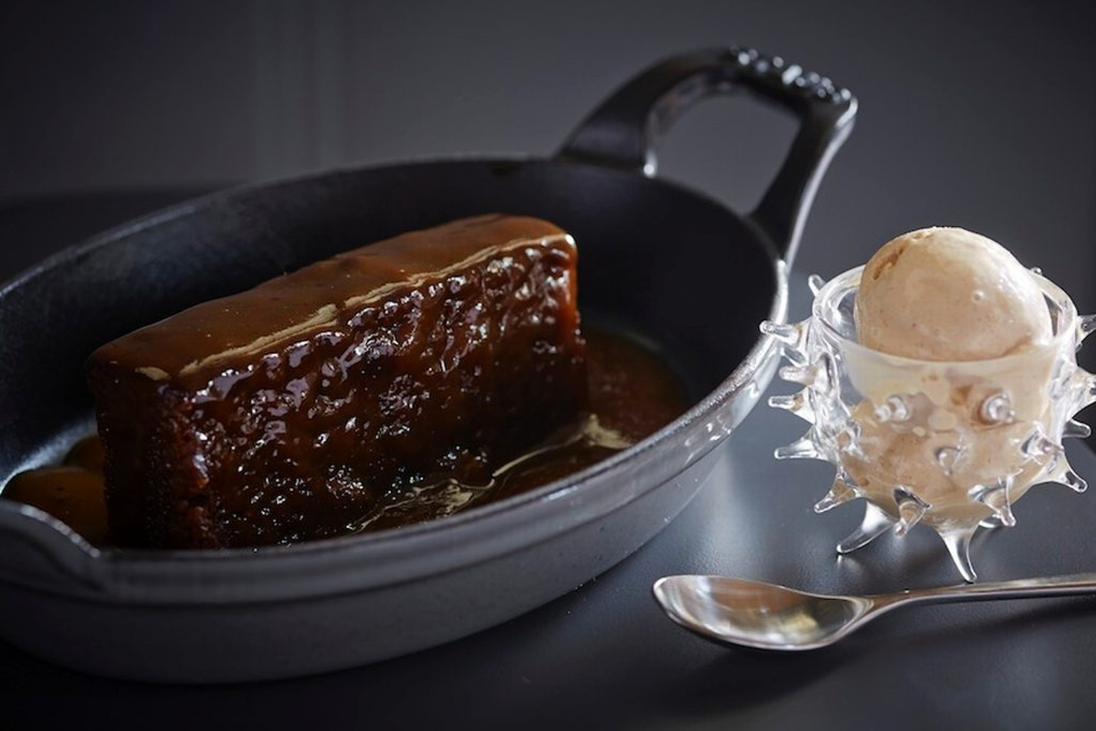 Menu Design by Ron Wan. Toffee Pudding Promotion at The Pawn's 2/F Tom Aikens Kitchen in Wan Chai, Hong Kong