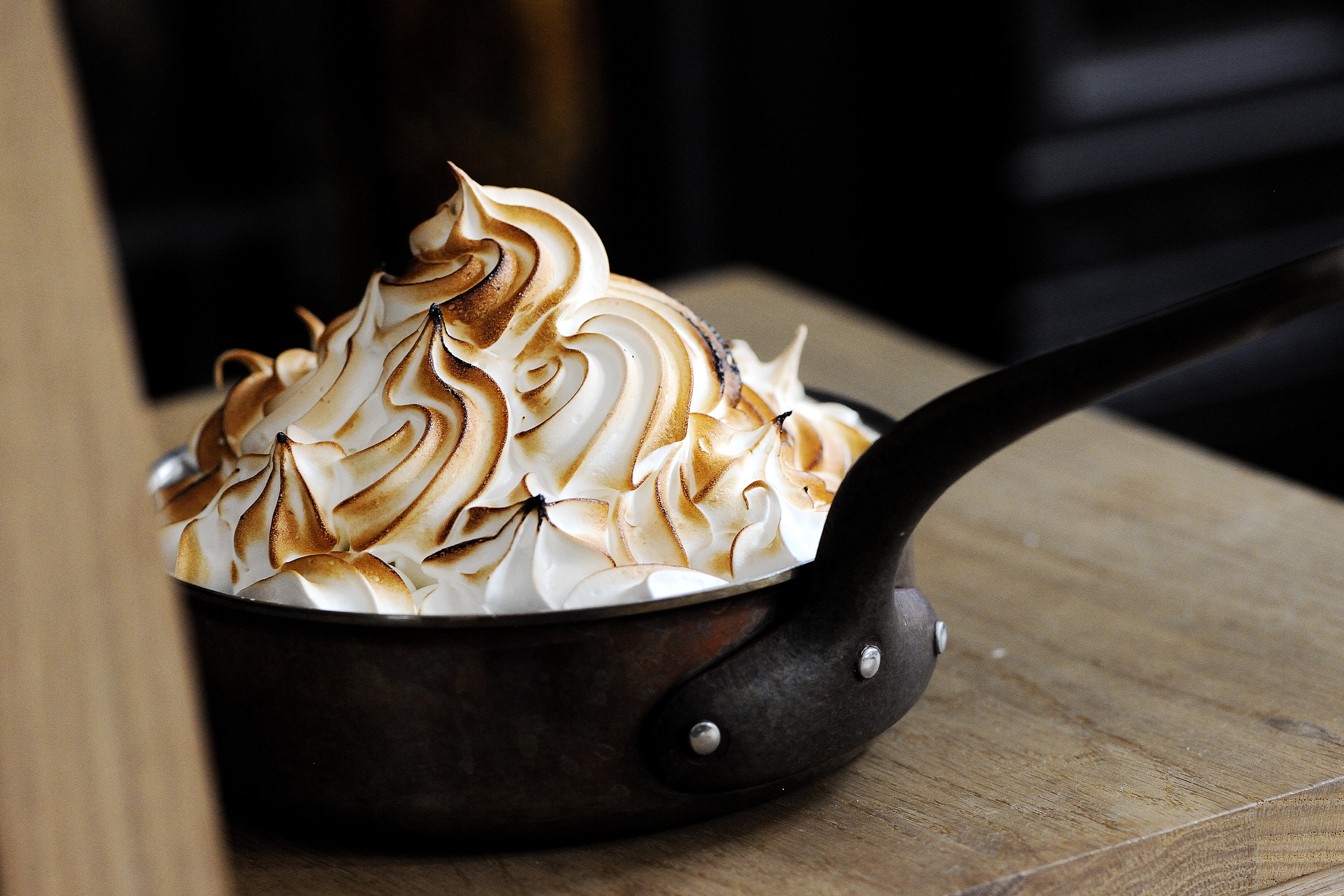 Menu Design by Ron Wan. Tom's Famous Baked Alaska Promotion at The Pawn's 2/F Tom Aikens Kitchen in Wan Chai, Hong Kong