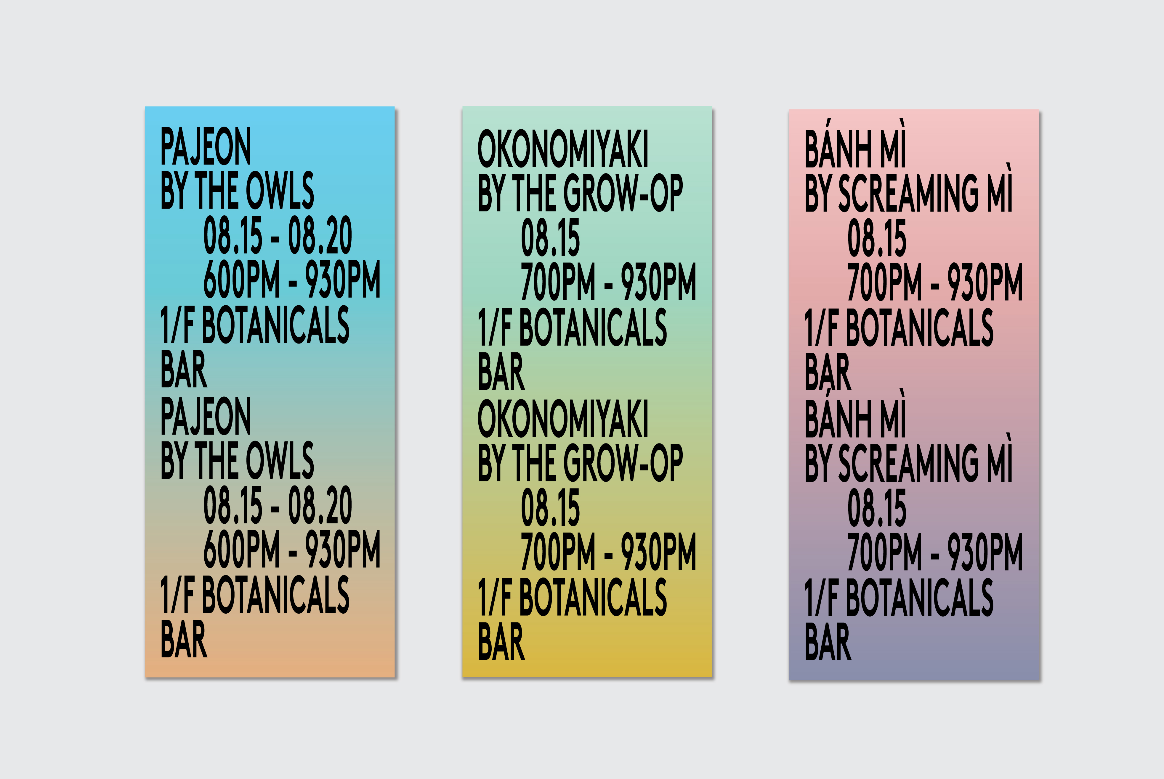 Menu Design by Ron Wan. Cutting-Edge Collaborations at The Pawn's 1/F Botanical Bar in Wan Chai, Hong Kong