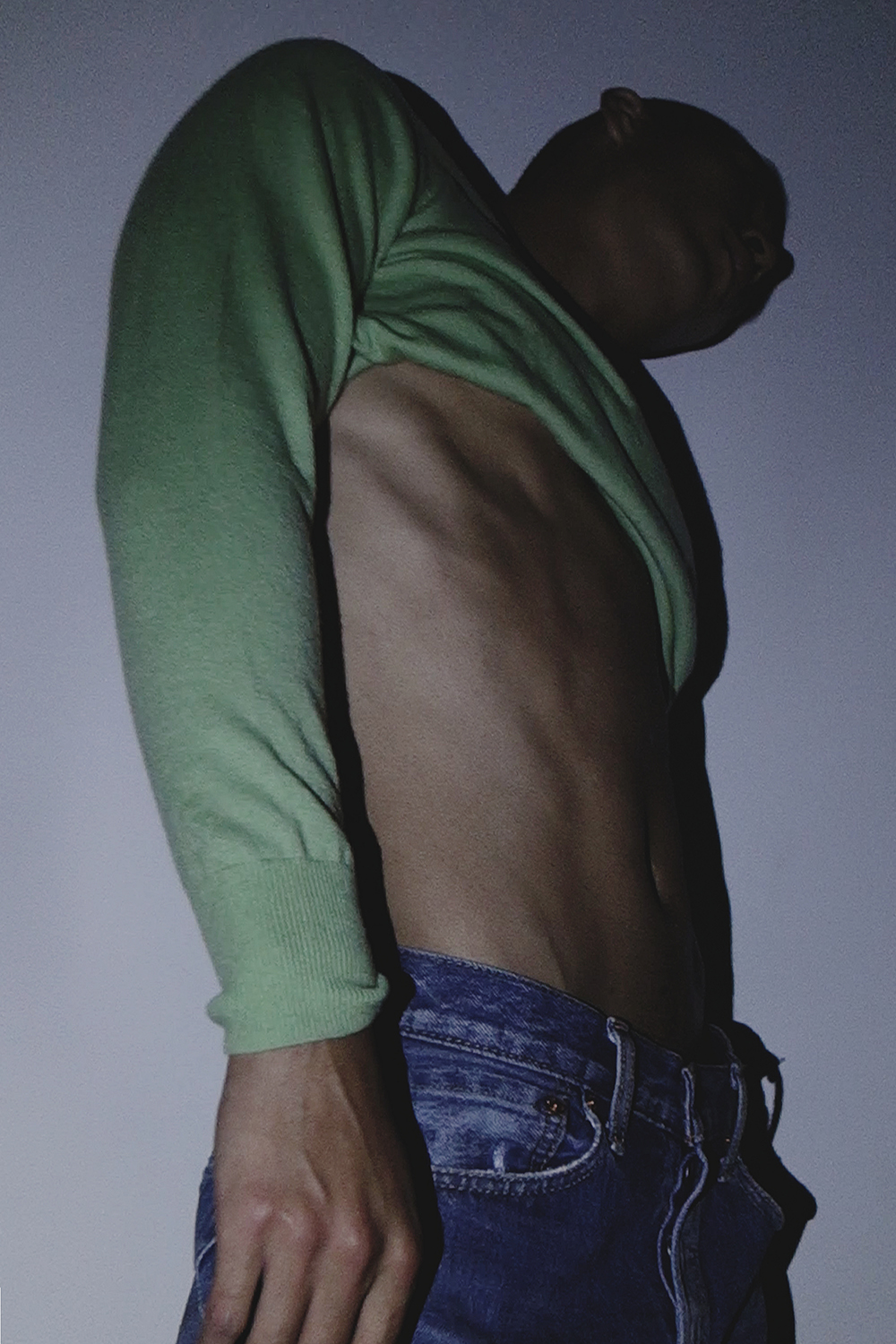 Ron Wan with model Jonathon Wong in Karmuel Young