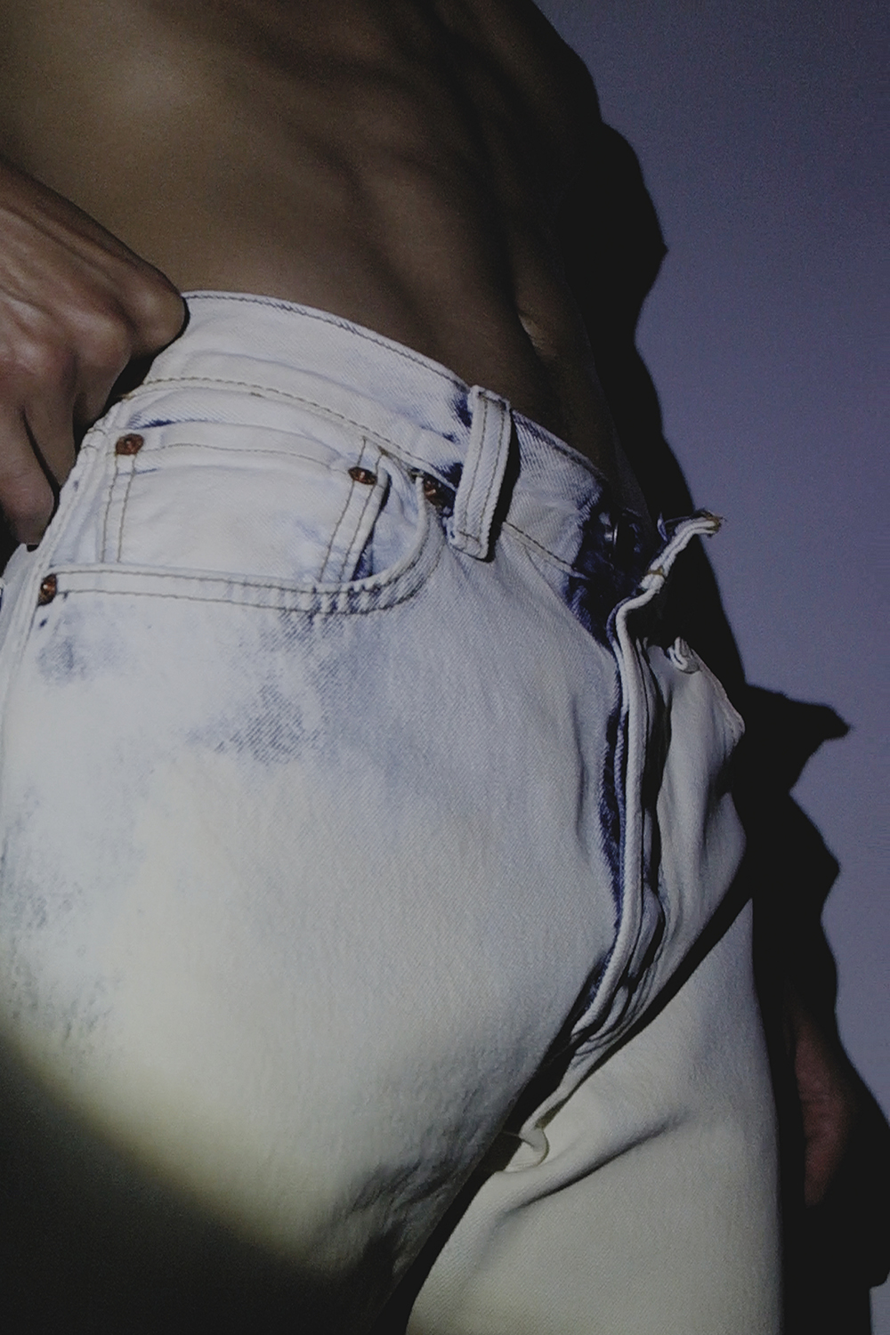 Ron Wan with model Jonathon Wong in Karmuel Young
