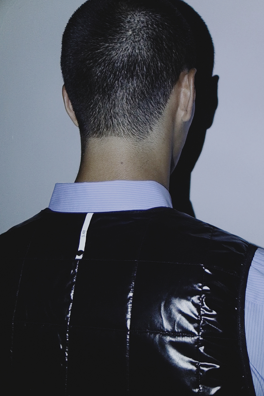 Ron Wan with model Jonathon Wong in Karmuel Young