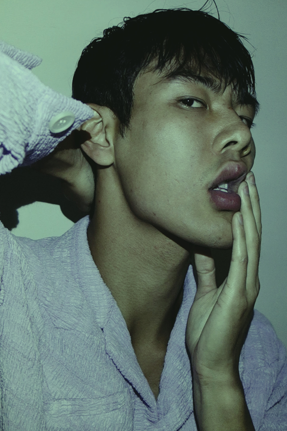 Ron Wan: Jonathon Wong Ron Wan with model Jonathon Wong in PONDER.ER
