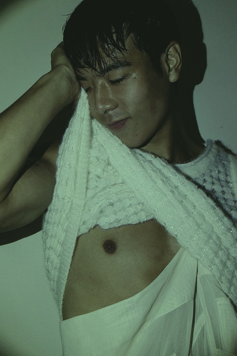 Ron Wan with model Jonathon Wong in PONDER.ER