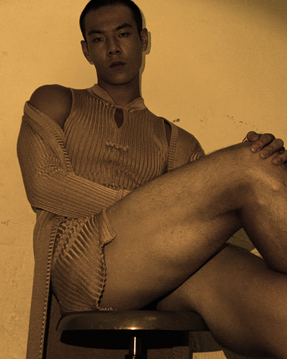 Ron Wan with model Jonathon Wong in Yat Pit