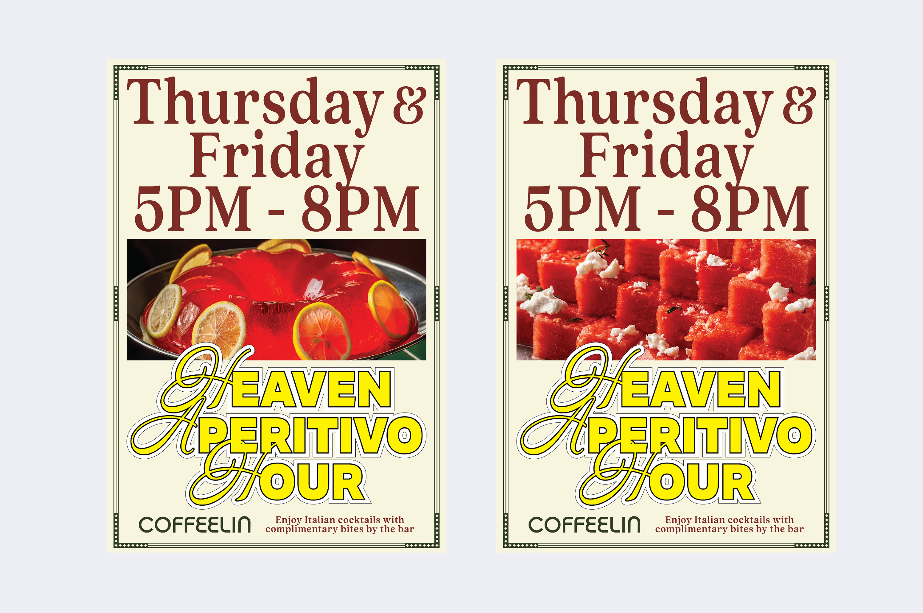 Ron Wan and Coffeelin presents Heaven Aperitivo Hour at Coffeelin LHT in Central, Hong Kong. Featuring Italian cocktails with complimentary bites by at the counter.